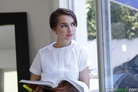 Natalie Porkman - Natalie Porkman Invites A Friend Over To Fuck, I Mean Study! - photo 1 of 1