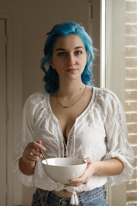 Skye Blue - Skye Blue Goes Topless For Zishy! - photo 1 of 12