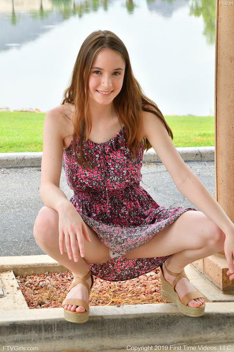 Hazel Moore - Hazel Moore Showing You Her Panties In Public! - photo 1 of 1