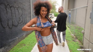 Alina Ali Takes A White Cock In A Parking Garage!