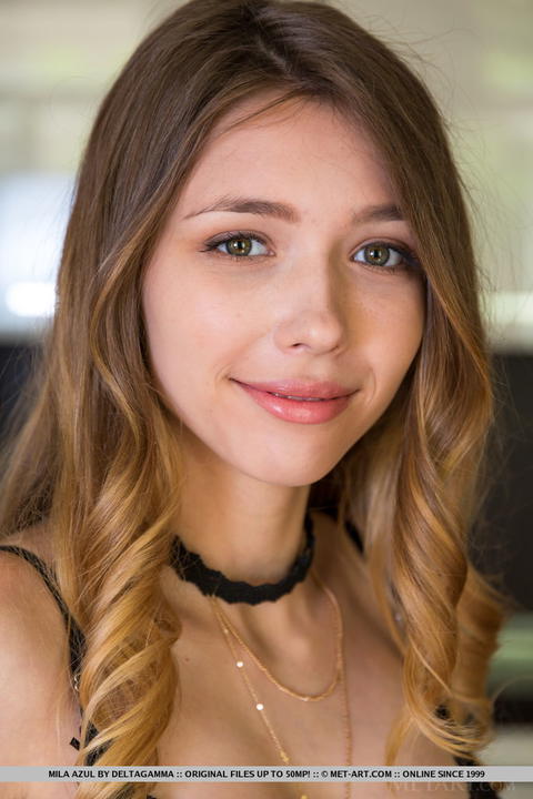 Mila Azul - Mila Azul In Red Mini Skirt And Black Lace Lingerie! - photo 1 of 1
