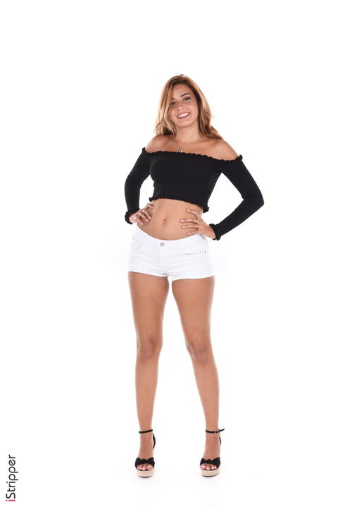 Agatha Vega - Agatha Vega Posing In White Booty Shorts And Sheer Panties! - photo 1 of 1