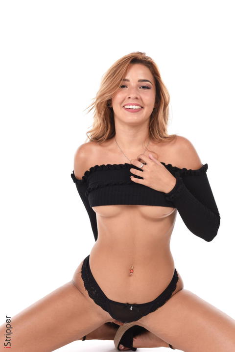 Agatha Vega - Agatha Vega Posing In White Booty Shorts And Sheer Panties! - photo 1 of 1