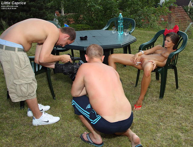 Little Caprice Ends Up Spread And Nude Outdoors!