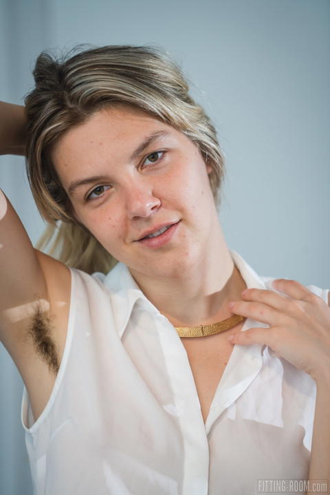 Fitting Room - Mischa Wren, Hairy Secretary Bangs Her Asshole! - photo 1 of 1