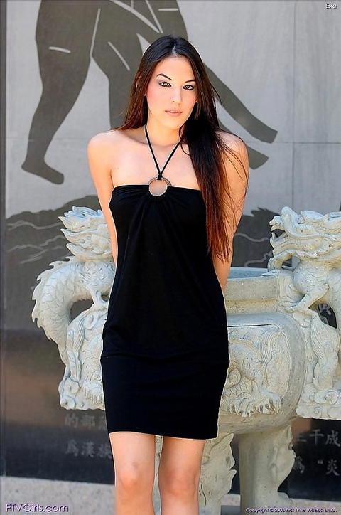 Tiffany Sweet - Tiffany Sweet Outdoors In A Black Dress! - photo 1 of 1