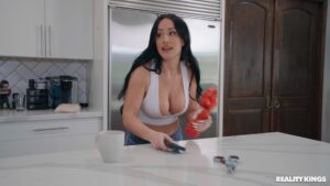 Jennifer White Taking In Her Butt While In The Kitchen!