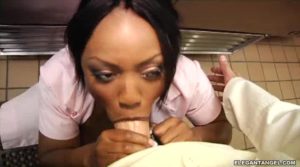 Jada Fire Sucking On A White Cock In The Kitchen!