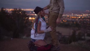 AJ Applegate Blowing With A View Of LA Before Doing Anal!