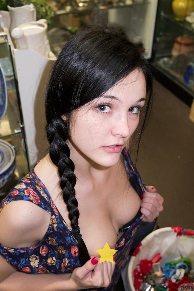Logan Drae Public Flashing us At An Antique Store!