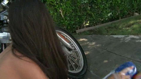 Michelle Maylene - Michelle Maylene Washing A Harley Nude! - photo 1 of 1