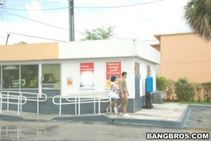 Abella Anderson Gives Head In A Public Restroom!