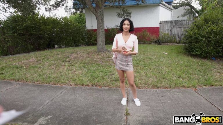 Bang Bros - Lina Love Skinny But Oh So Busty Riding On A Big Black Cock! - photo 1 of 1