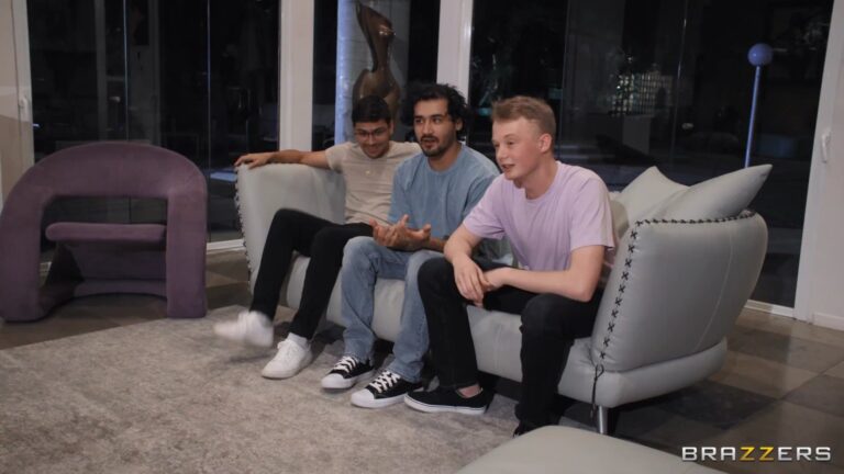 Brazzers - Barbie Has Sex With Two Younger Mans Hard Cocks! - photo 1 of 1