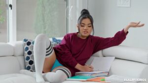 Summer Col Is Bored With Homework So She Has Sex Instead!