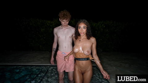Lubed - Lina Love Lubes Up Her Pussy And Fucks A Hung White Guy! - photo 8 of 20