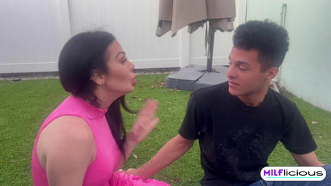 Newer Models - Nina Dolci Is Sucking Alex White’s Cock In A Backyard! - photo 1 of 1