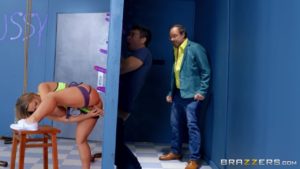 Cali Cater Takes It Up The Ass At A Rock Wall!