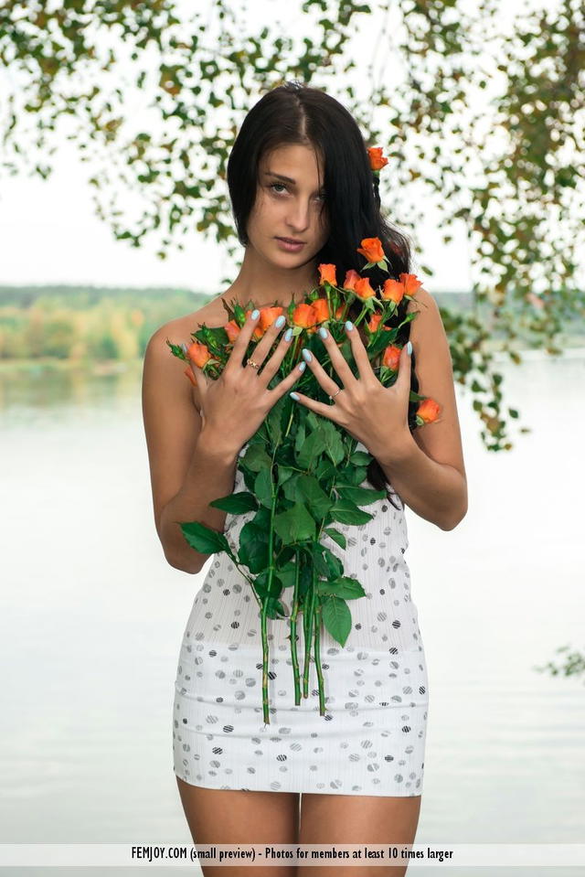 Pamela Posing Out By A Lake Just Looking Gorgeous!
