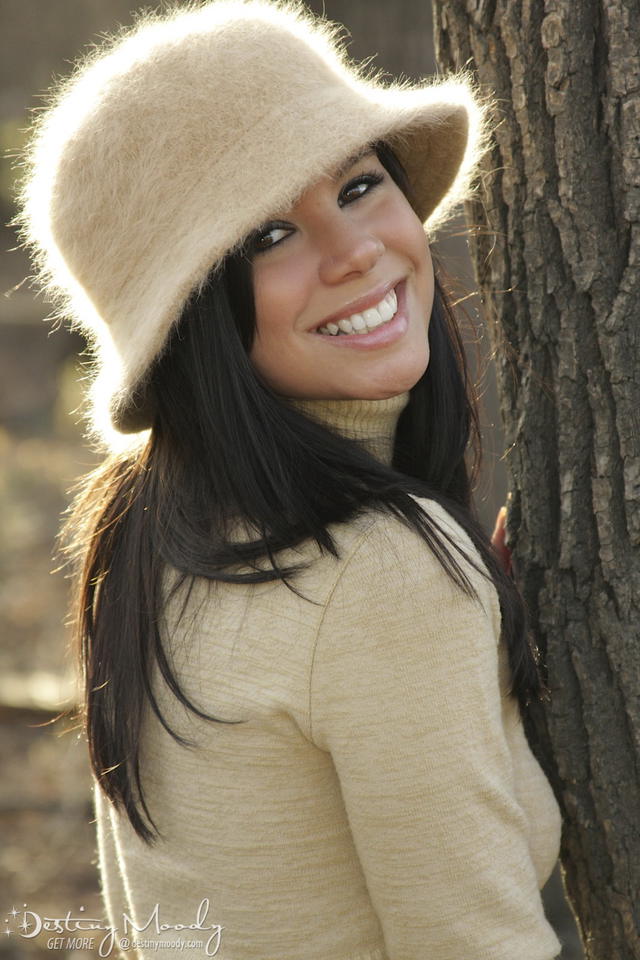 Destiny Moody Out In The Woods Stripping Her Clothes Off!