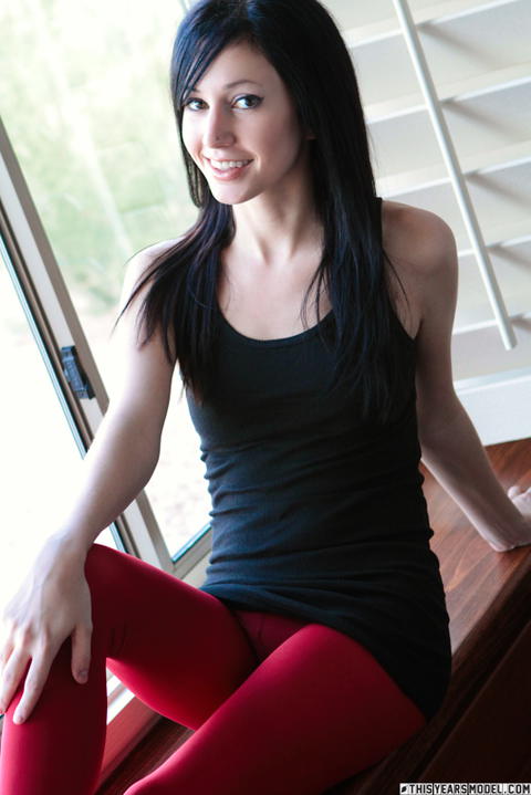 Catie Minx - Catie Minx In A Teaser Set In Red Pantyhose! - photo 1 of 1
