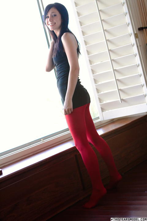 Catie Minx - Catie Minx In A Teaser Set In Red Pantyhose! - photo 1 of 1