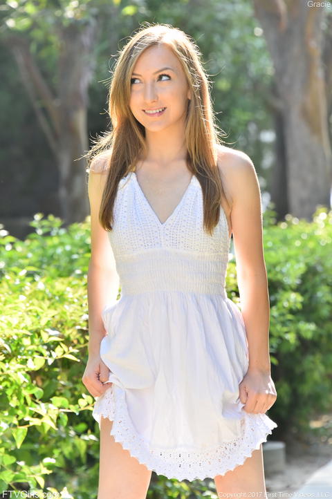 FTV Girls - Gracie Pulls Up Her Dress And Shows Us Her Pussy! - photo 1 of 1