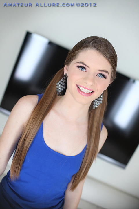 Amateur Allure - Alice March Sucking And Fucking In A Tight Blue Dress! - photo 1 of 1