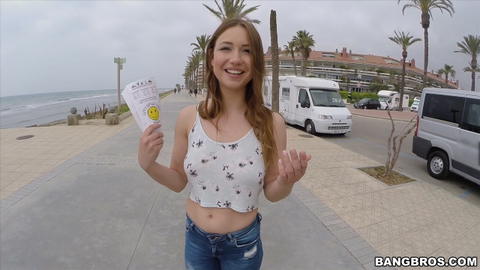 Taylor Sands - Taylor Sands Pink String Bikini Comes On For Sex On The Bang Bus! - photo 1 of 1