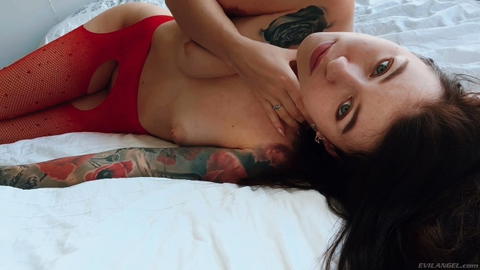 Misha Cross - Misha Cross All Alone Fucking Her Asshole With A Glass Dildo! - photo 1 of 1