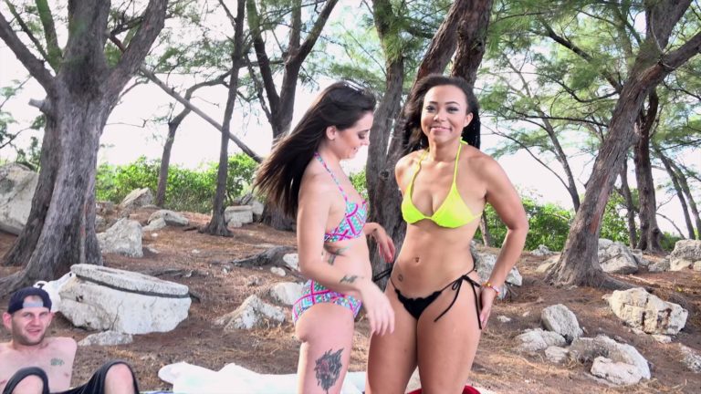 Adrian Maya - Adrian Maya And Gia Paige In String Bikinis Getting Fucked By The Lake! - photo 1 of 1