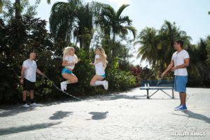 Abella Danger And Kali Roses Jump Rope And Then Cocks!