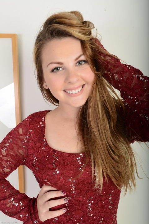 Caley Hayes - Caley Hayes In A Sexy Red Dress And Nothing On Underneath It! - photo 1 of 1