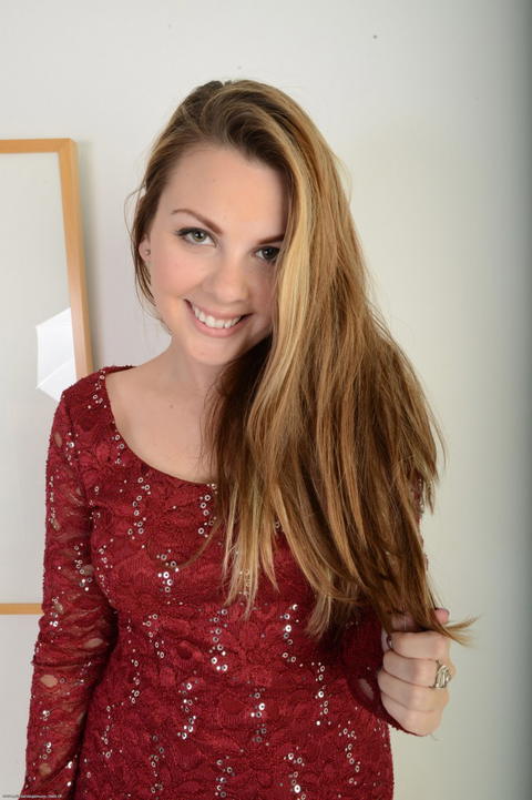 Caley Hayes - Caley Hayes In A Sexy Red Dress And Nothing On Underneath It! - photo 1 of 1