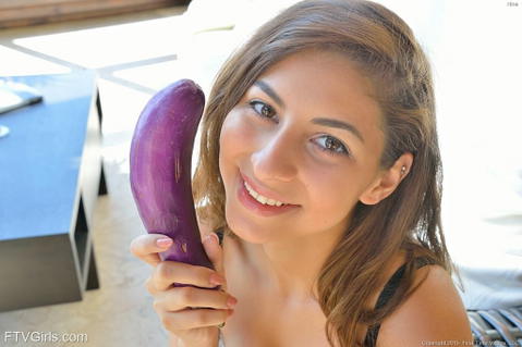 Nina North - Nina North Outside Working A Purple Dildo Into For Pussy! - photo 1 of 1