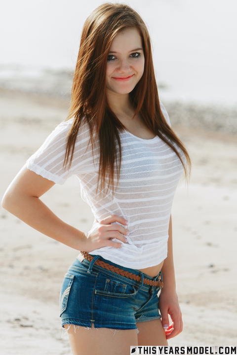 This Years Model - Emily French In Booty Shorts And Very Busty! - photo 1 of 1