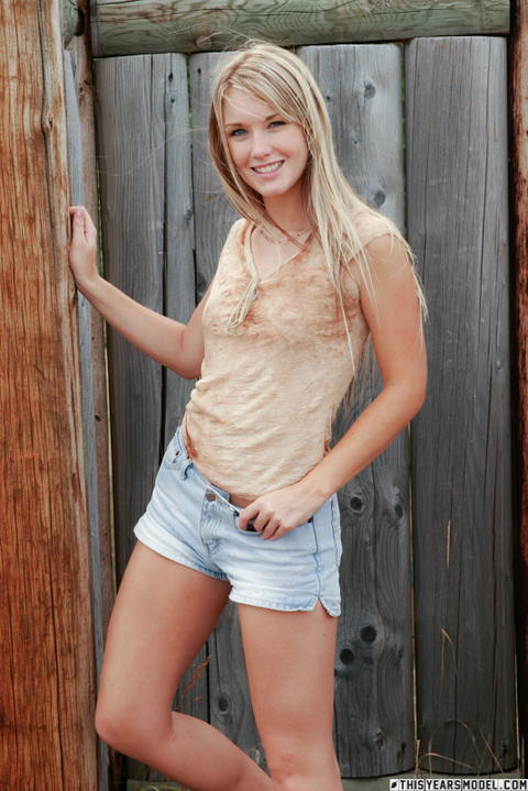 This Years Model - Jewel In And Out Of Her Jean Shorts! - photo 1 of 1