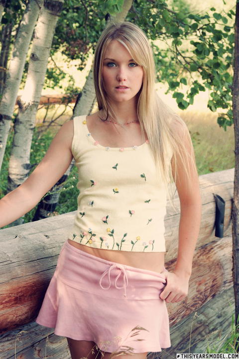 This Years Model - Jewel In A Pink Mini Skirt And Panties! - photo 1 of 1