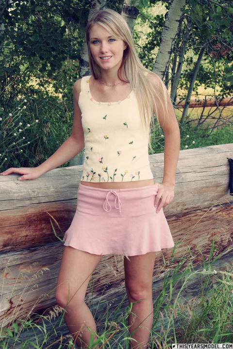 This Years Model - Jewel In A Pink Mini Skirt And Panties! - photo 1 of 1