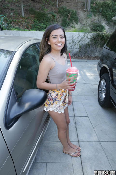Amina Allure - Amina Allure Strips Outside And Then Fucks Inside! - photo 1 of 1