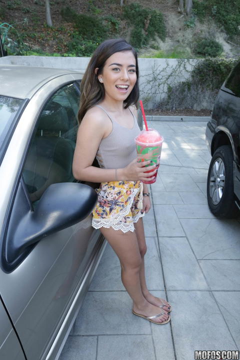 Amina Allure - Amina Allure Strips Outside And Then Fucks Inside! - photo 1 of 1