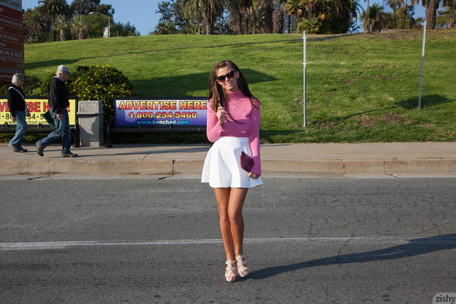 Whitney Westgate Outside Doing A Bit Of Public Flashing!