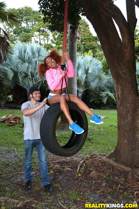 Kendall Woods - Kendall Woods Takes A Fucking In A Swing In A Back Yard! - photo 1 of 1
