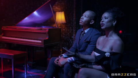 Kira Noir - Kira Noir With Ebony Mystique At The Jazz Club Fucking Ricky Johnson! - photo 1 of 1