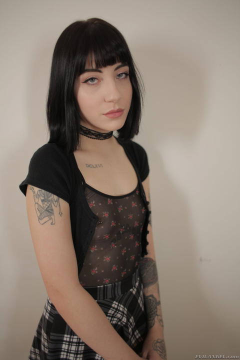 Charlotte Sartre - Charlotte Sartre In Fishnets Bent Over And Spreading Her Sex Holes Open! - photo 1 of 1