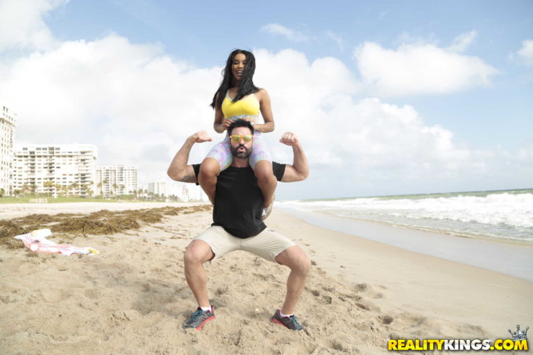 Jenna Foxx - Jenna Foxx Workout At The Beach Ends Up As Sex At The Hotel! - photo 1 of 1