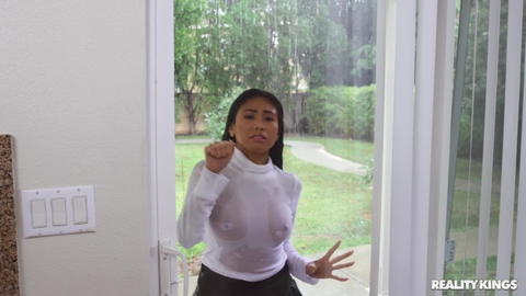 Ember Snow - Ember Snow Runs Over In The Rain To Suck On Ricky Johnson’s Cock! - photo 1 of 1