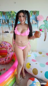 Valentina Jewels Busty Out Of A Pink String Bikini And Then Having Sex!