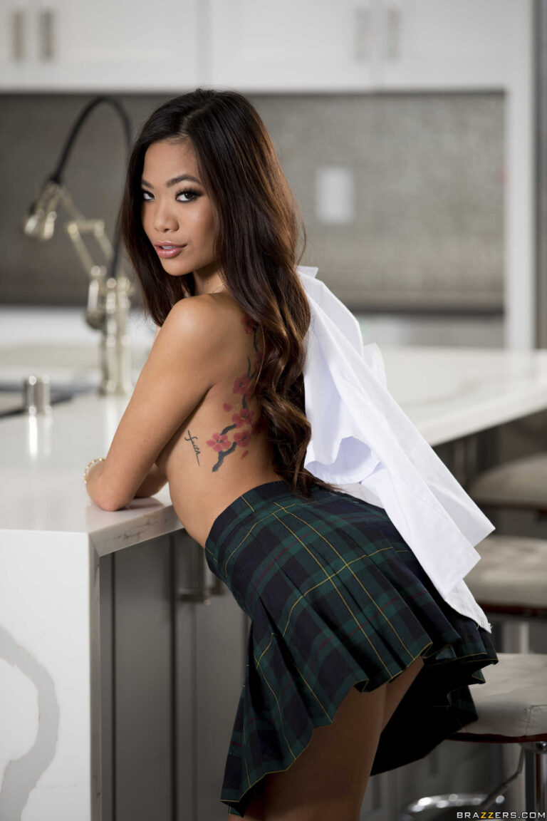 Vina Sky - Vina Sky Starts Off The Sex In A Plaid Skirt And Glasses! - photo 1 of 1