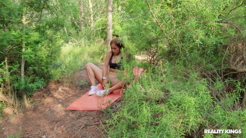 Ginebra Bellucci - Ginebra Bellucci Fucking In The Woods In Just A Sports Bra! - photo 1 of 1